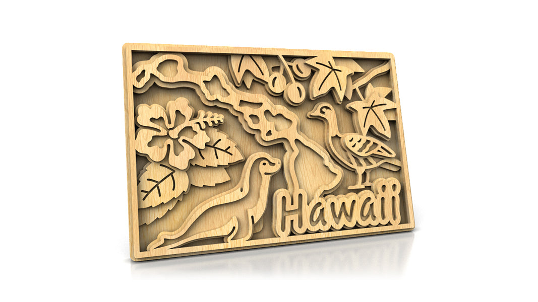 C240-Hawaii Scroll Saw Pattern - Alex Fox Patterns