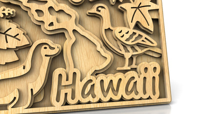 C240-Hawaii Scroll Saw Pattern - Alex Fox Patterns