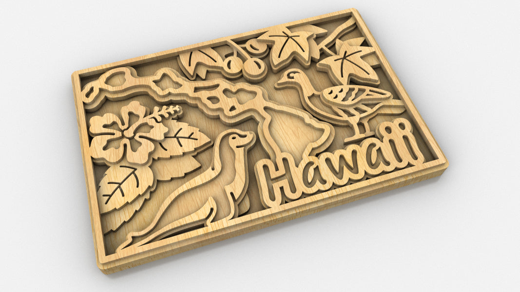 C240-Hawaii Scroll Saw Pattern - Alex Fox Patterns