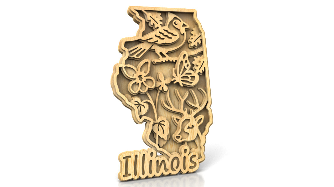 C240-Illinois Scroll Saw Pattern - Alex Fox Patterns