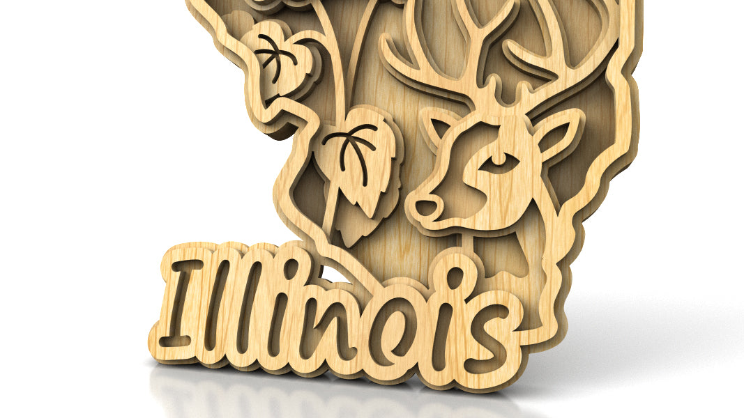 C240-Illinois Scroll Saw Pattern - Alex Fox Patterns