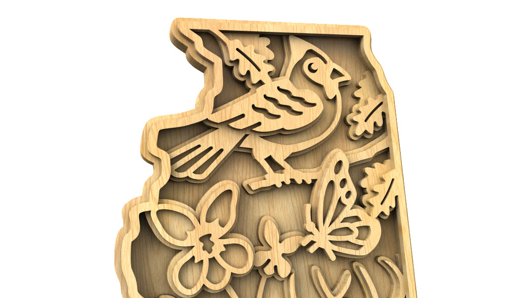 C240-Illinois Scroll Saw Pattern - Alex Fox Patterns