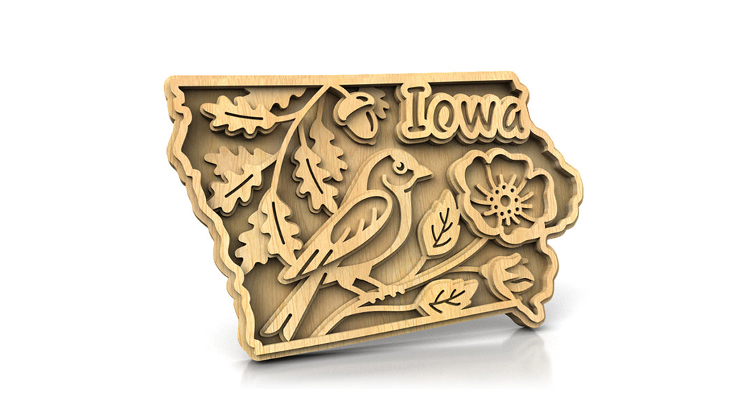 C240-Iowa Scroll Saw Pattern - Alex Fox Patterns