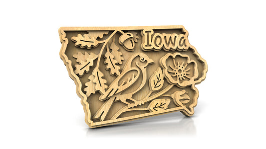 C240-Iowa Scroll Saw Pattern - Alex Fox Patterns