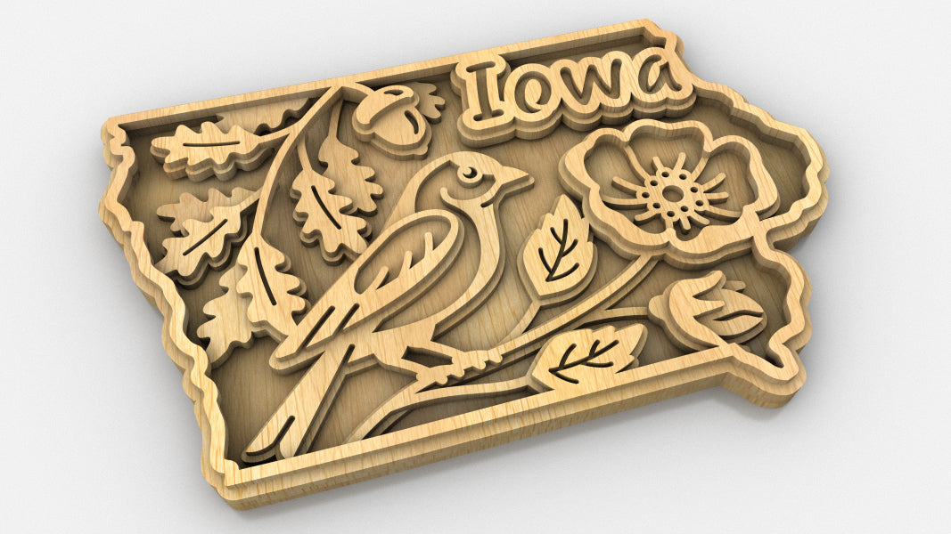 C240-Iowa Scroll Saw Pattern - Alex Fox Patterns