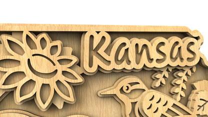 C240-Kansas Scroll Saw Pattern - Alex Fox Patterns
