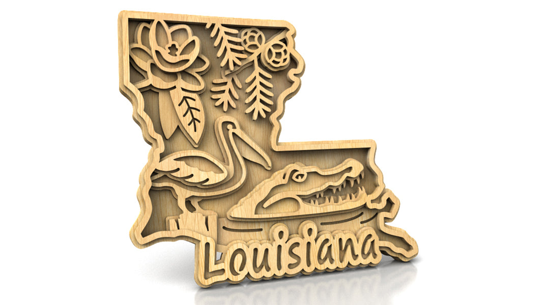 C240-Louisiana Scroll Saw Pattern - Alex Fox Patterns