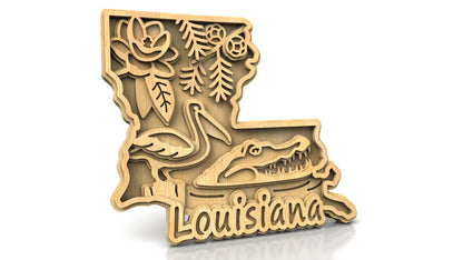 C240-Louisiana Scroll Saw Pattern - Alex Fox Patterns