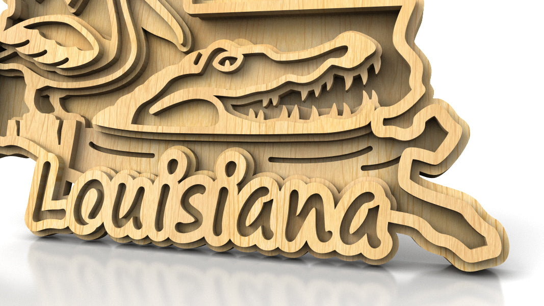 C240-Louisiana Scroll Saw Pattern - Alex Fox Patterns