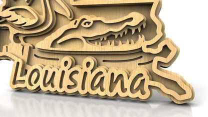 C240-Louisiana Scroll Saw Pattern - Alex Fox Patterns