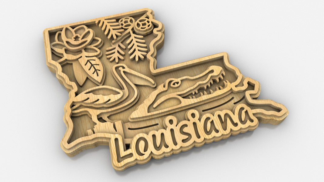 C240-Louisiana Scroll Saw Pattern - Alex Fox Patterns