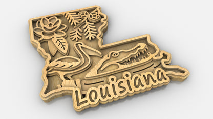C240-Louisiana Scroll Saw Pattern - Alex Fox Patterns
