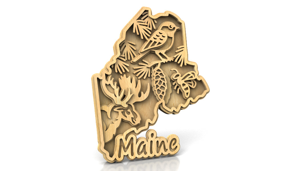 C240-Maine Scroll Saw Pattern - Alex Fox Patterns
