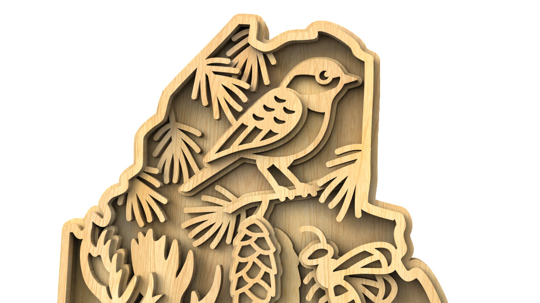 C240-Maine Scroll Saw Pattern - Alex Fox Patterns