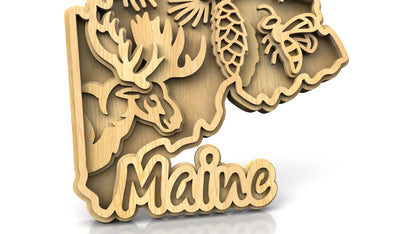 C240-Maine Scroll Saw Pattern - Alex Fox Patterns