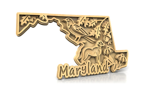 C240-Maryland Scroll Saw Pattern - Alex Fox Patterns