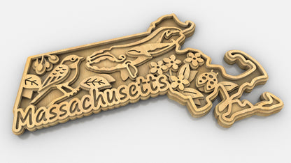C240-Massachusetts Scroll Saw Pattern - Alex Fox Patterns