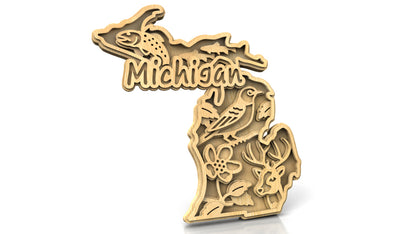 C240-Michigan Scroll Saw Pattern - Alex Fox Patterns