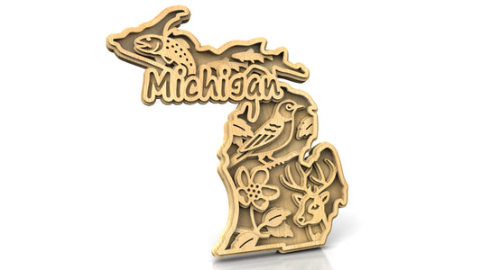 C240-Michigan Scroll Saw Pattern - Alex Fox Patterns