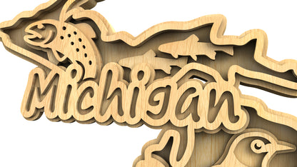 C240-Michigan Scroll Saw Pattern - Alex Fox Patterns