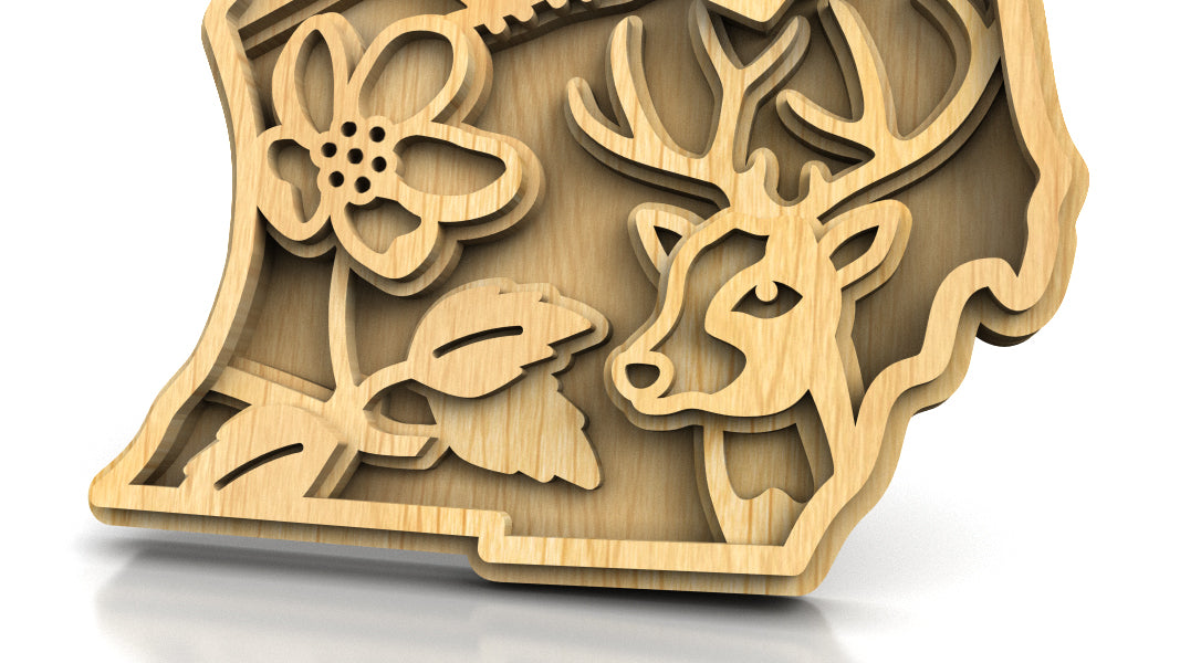 C240-Michigan Scroll Saw Pattern - Alex Fox Patterns