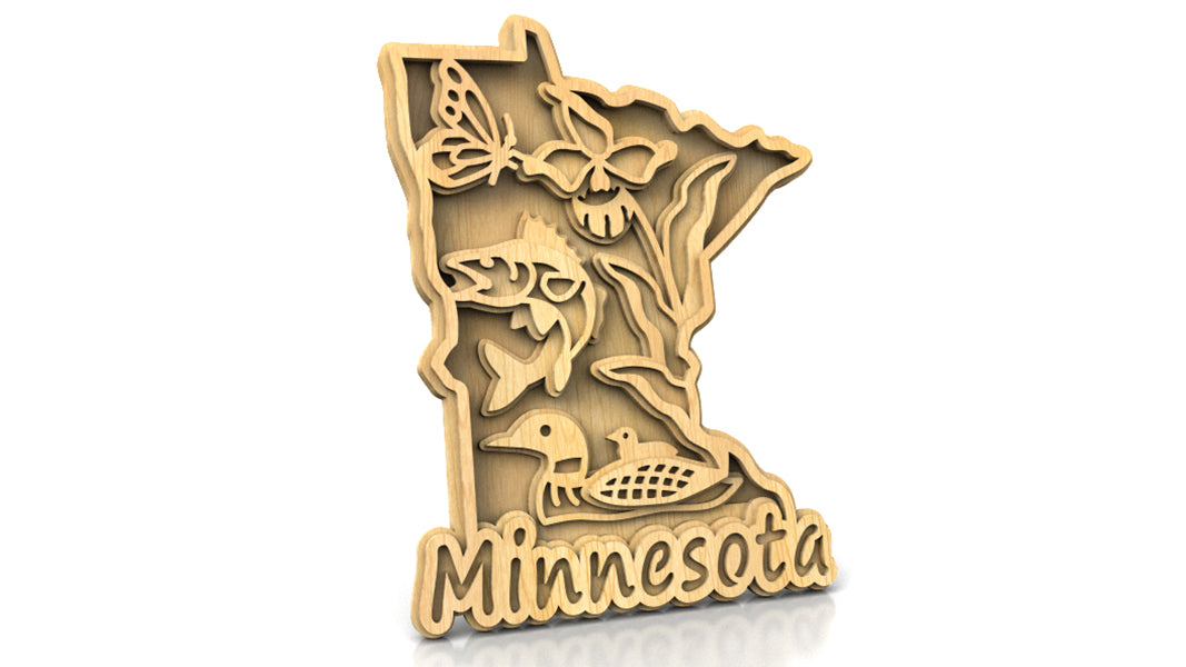 C240-Minnesota Scroll Saw Pattern - Alex Fox Patterns