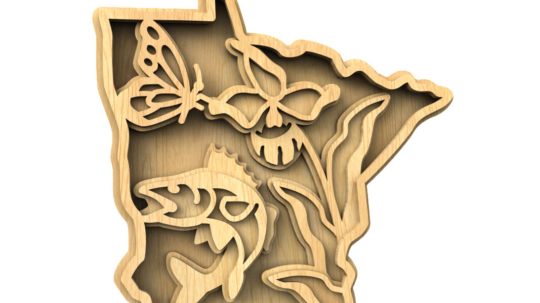 C240-Minnesota Scroll Saw Pattern - Alex Fox Patterns