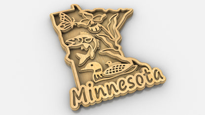C240-Minnesota Scroll Saw Pattern - Alex Fox Patterns