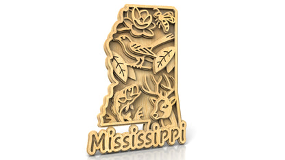 C240-Mississippi Scroll Saw Pattern - Alex Fox Patterns