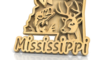 C240-Mississippi Scroll Saw Pattern - Alex Fox Patterns