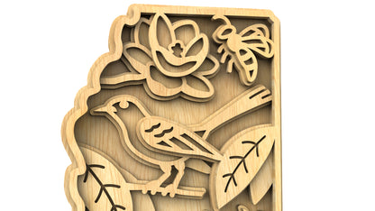 C240-Mississippi Scroll Saw Pattern - Alex Fox Patterns