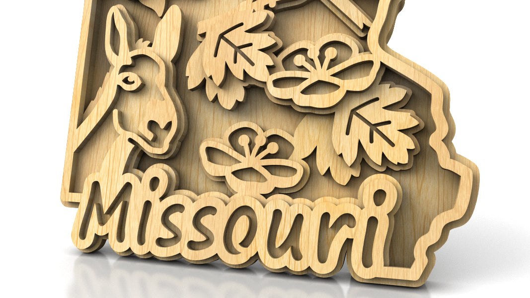 C240-Missouri Scroll Saw Pattern - Alex Fox Patterns