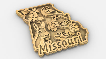 C240-Missouri Scroll Saw Pattern - Alex Fox Patterns