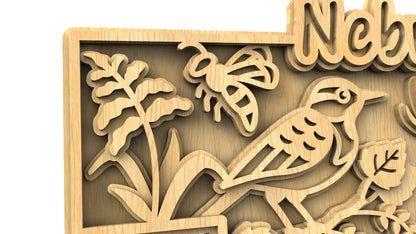 C240-Nebraska Scroll Saw Pattern - Alex Fox Patterns