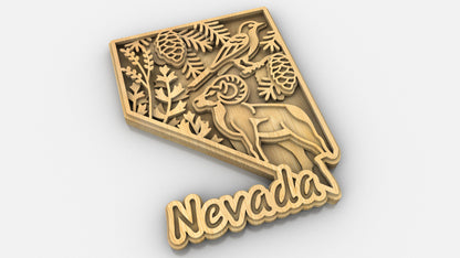 C240-Nevada Scroll Saw Pattern - Alex Fox Patterns