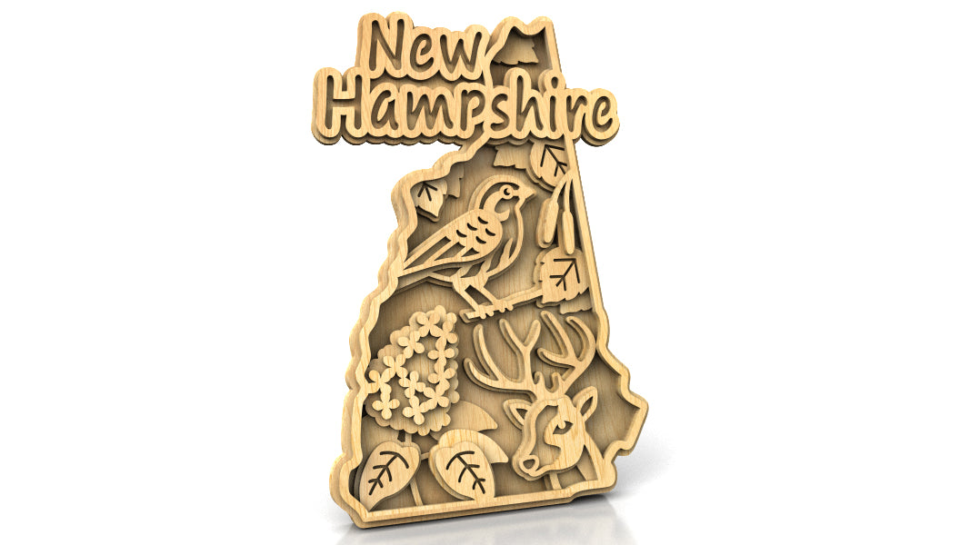 C240-New Hampshire Scroll Saw Pattern - Alex Fox Patterns