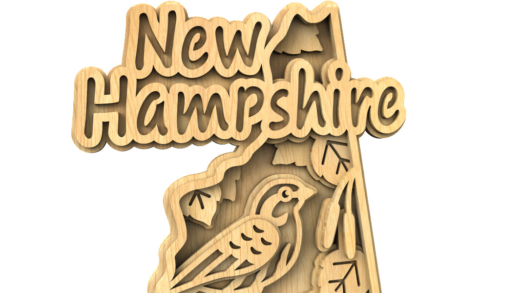 C240-New Hampshire Scroll Saw Pattern - Alex Fox Patterns