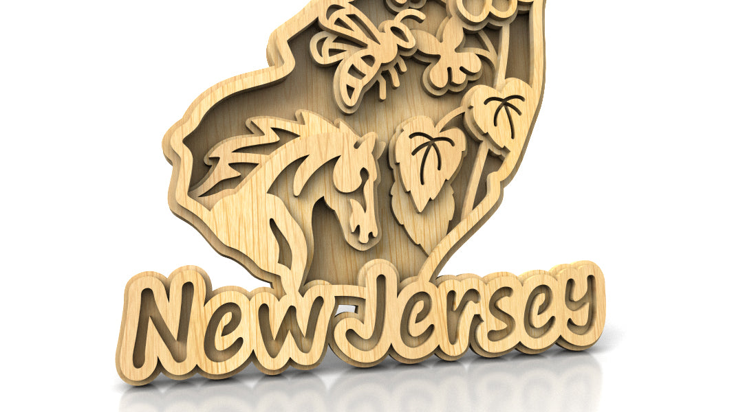 C240-New Jersey Scroll Saw Pattern - Alex Fox Patterns