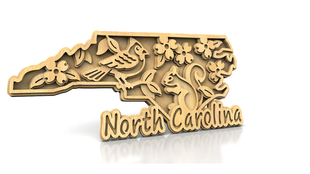 C240-North Carolina Scroll Saw Pattern - Alex Fox Patterns