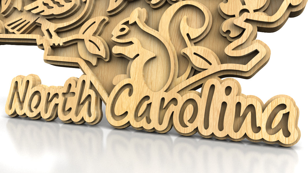 C240-North Carolina Scroll Saw Pattern - Alex Fox Patterns