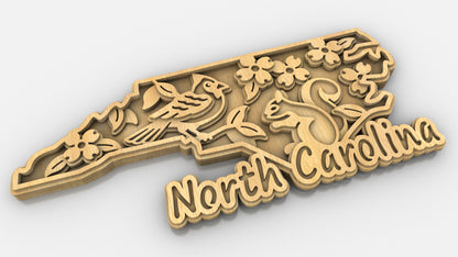 C240-North Carolina Scroll Saw Pattern - Alex Fox Patterns