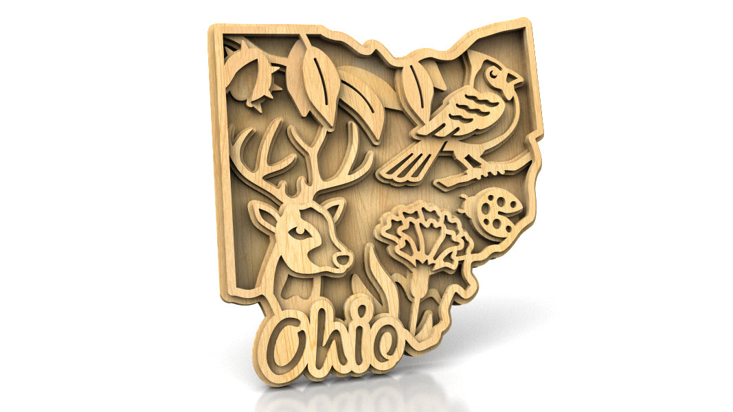 C240-Ohio Scroll Saw Pattern - Alex Fox Patterns