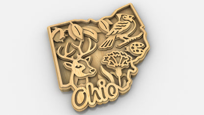 C240-Ohio Scroll Saw Pattern - Alex Fox Patterns