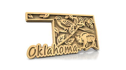 C240-Oklahoma Scroll Saw Pattern - Alex Fox Patterns