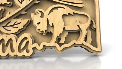 C240-Oklahoma Scroll Saw Pattern - Alex Fox Patterns