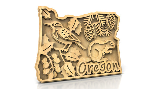 C240-Oregon Scroll Saw Pattern - Alex Fox Patterns