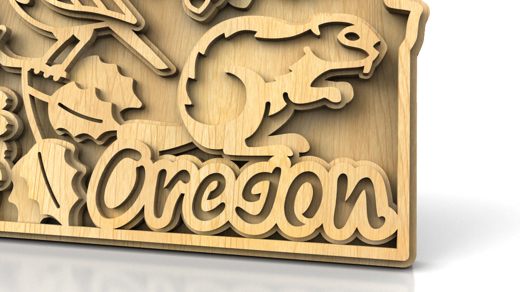 C240-Oregon Scroll Saw Pattern - Alex Fox Patterns