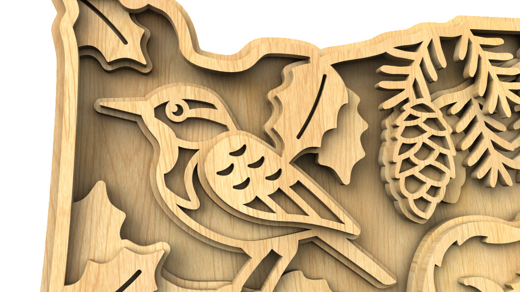 C240-Oregon Scroll Saw Pattern - Alex Fox Patterns