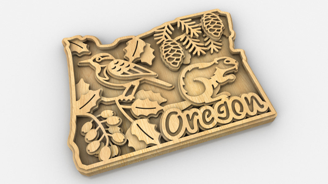 C240-Oregon Scroll Saw Pattern - Alex Fox Patterns