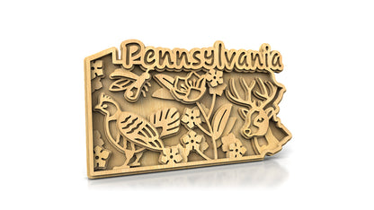 C240-Pennsylvania Scroll Saw Pattern - Alex Fox Patterns